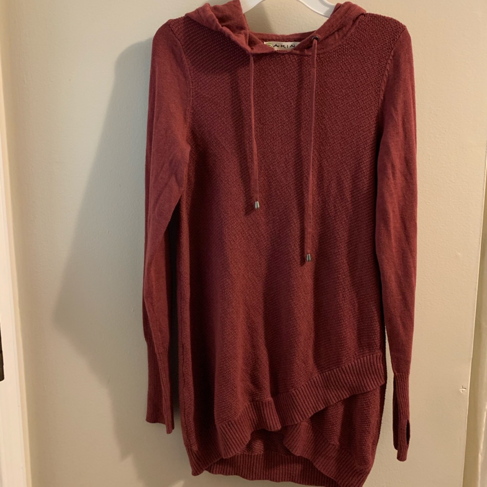 Maroon Hooded Sweater